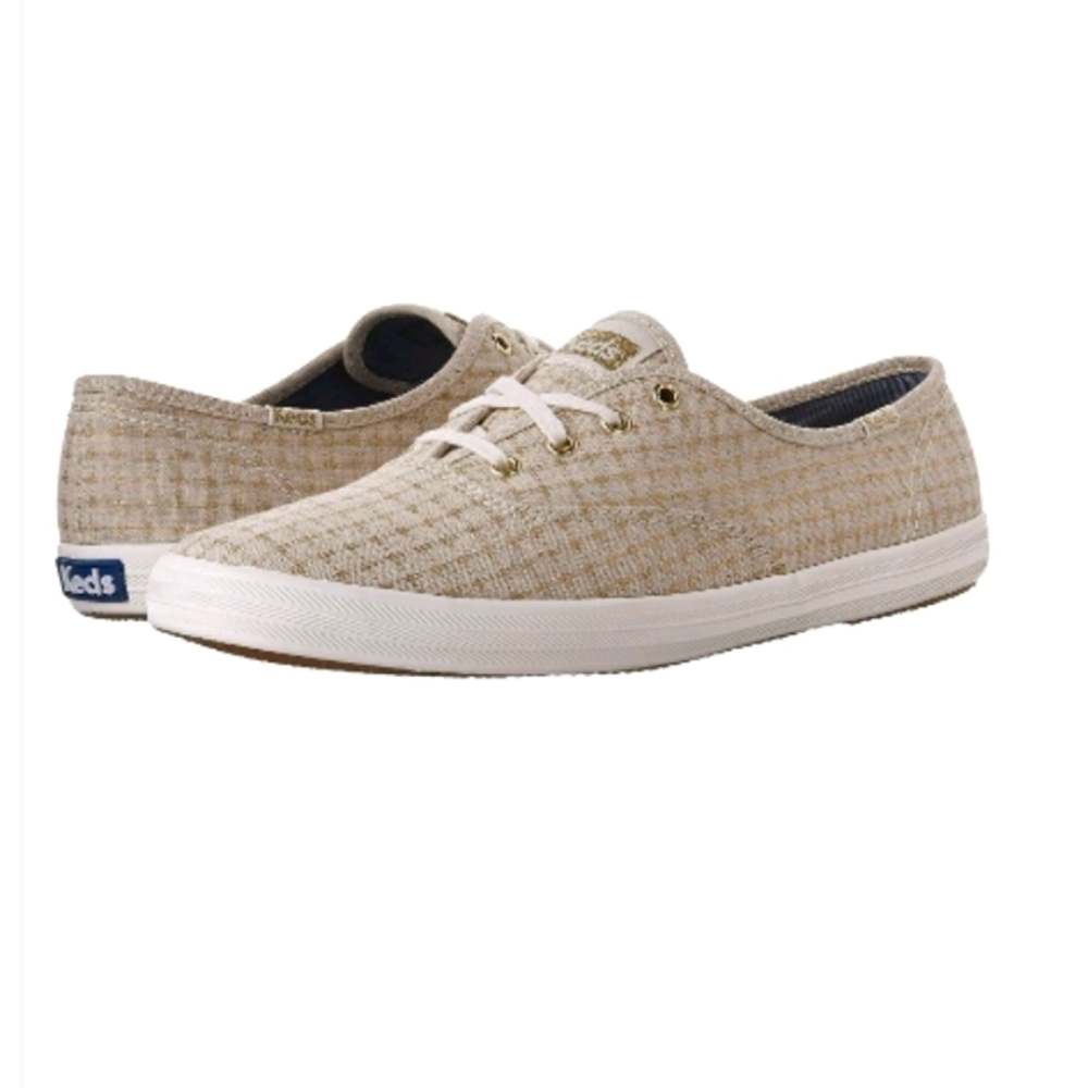 KEDS-Champion☀️Gold☀️Foil Ticking Dot Sneakers - Picture 2 of 12
